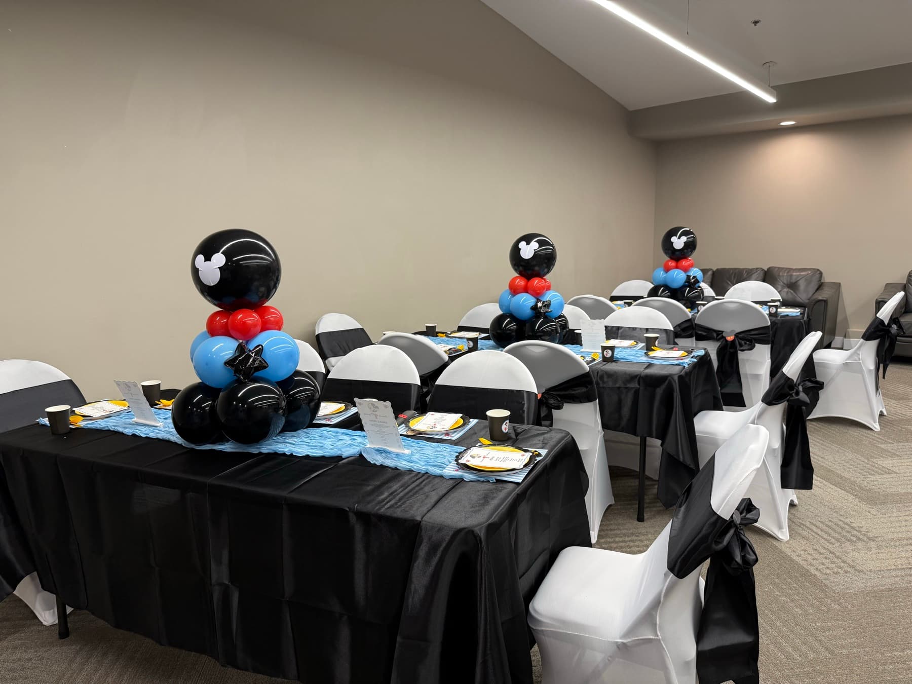 Fully styled birthday tablescape