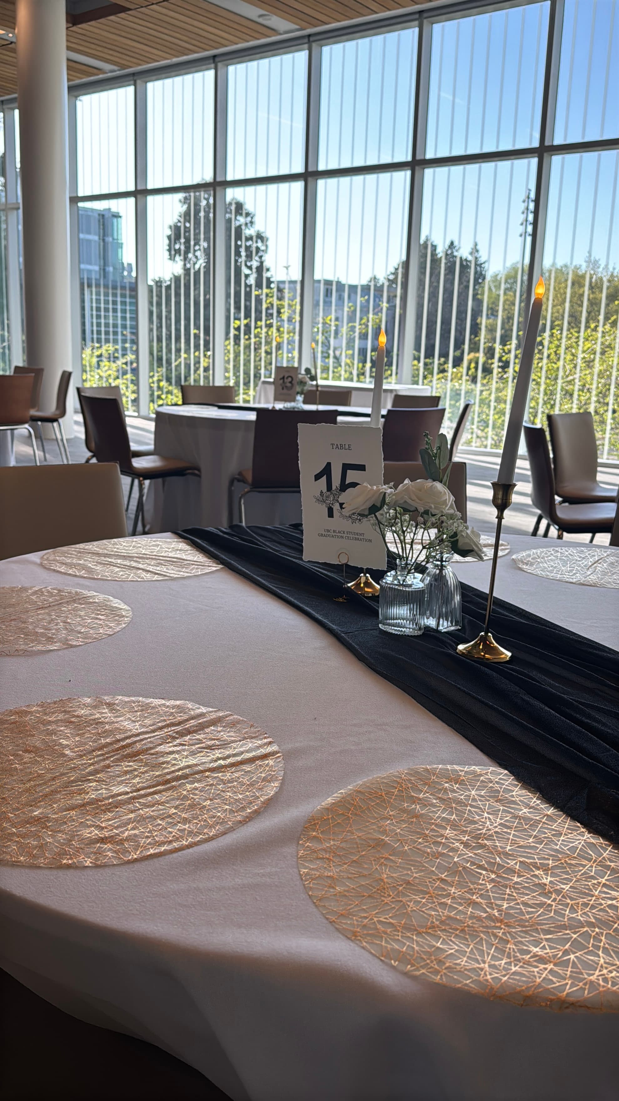UBC corporate dinner balloon installation
